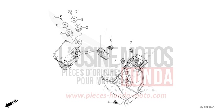 SERVOMOTOR von Africa Twin Mechanik DARKNESS BLACK METALLIC (NH463) von 2021